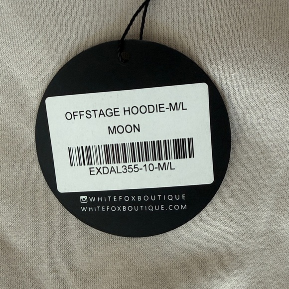 Women’s White Fox Offstage Hoodie in Moon - Picture 4 of 5